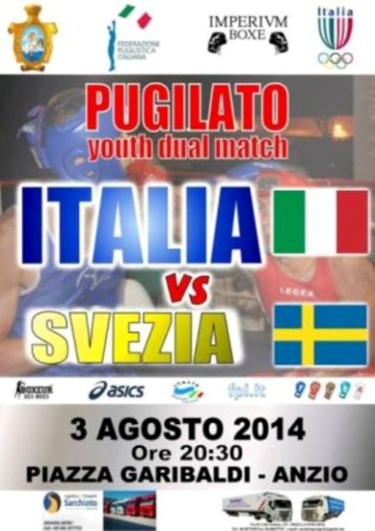 ITALIA-SVEZIA YOUTH il 3 AGOSTO ad ANZIO