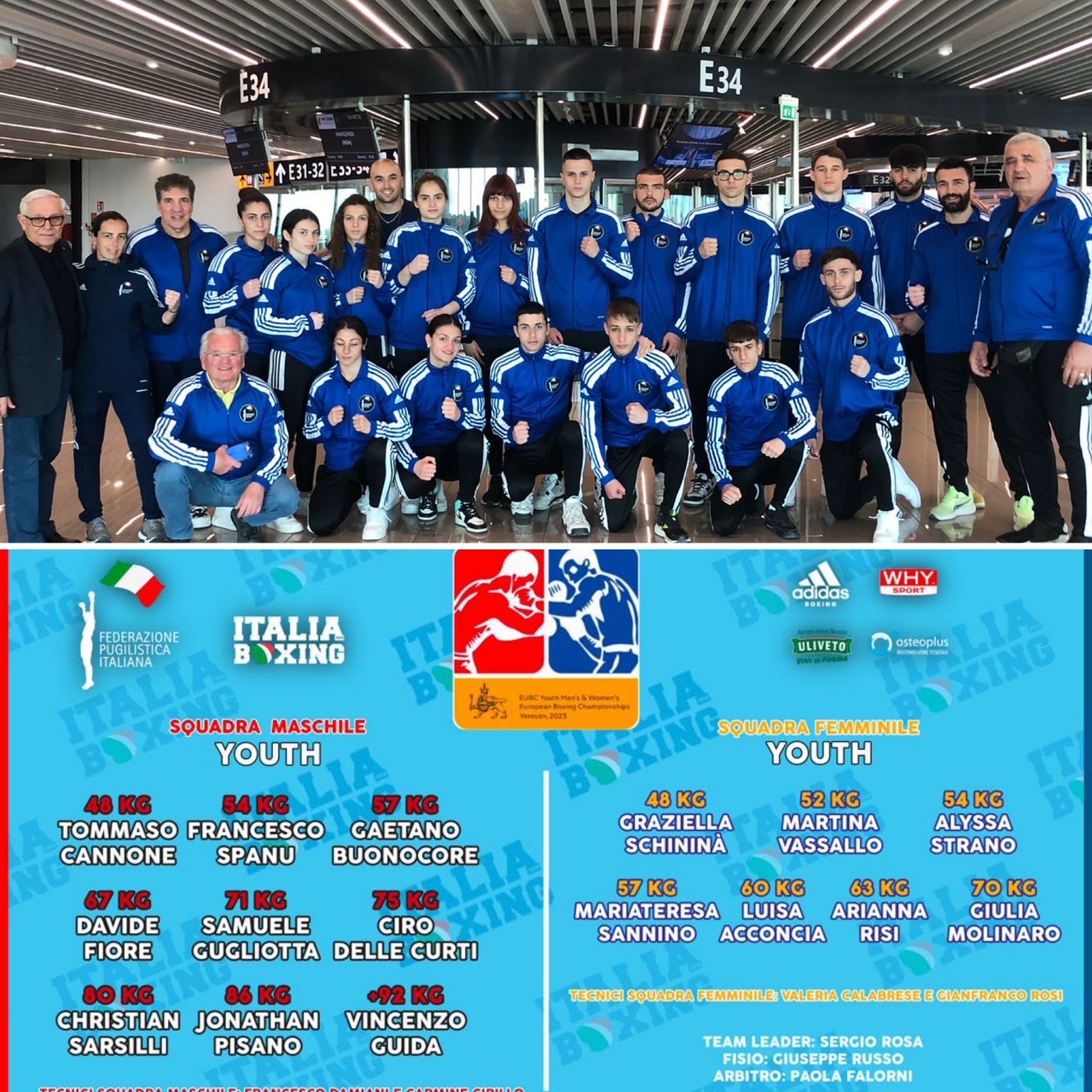 Europei Youth 2023 (Yerevan 25/4 - 3/5) - SORTEGGI ITABOXING - Oggi 25/4 TRE AZZURRI SUL RING 