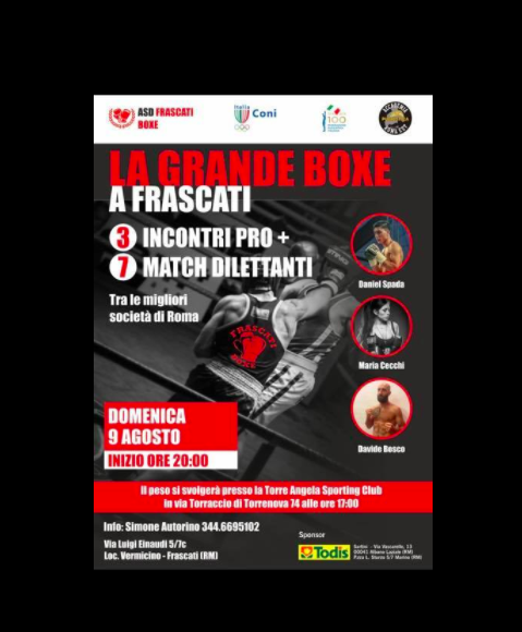 Domenica 9 Agosto a Frascati Riunione mista AOB-PRO