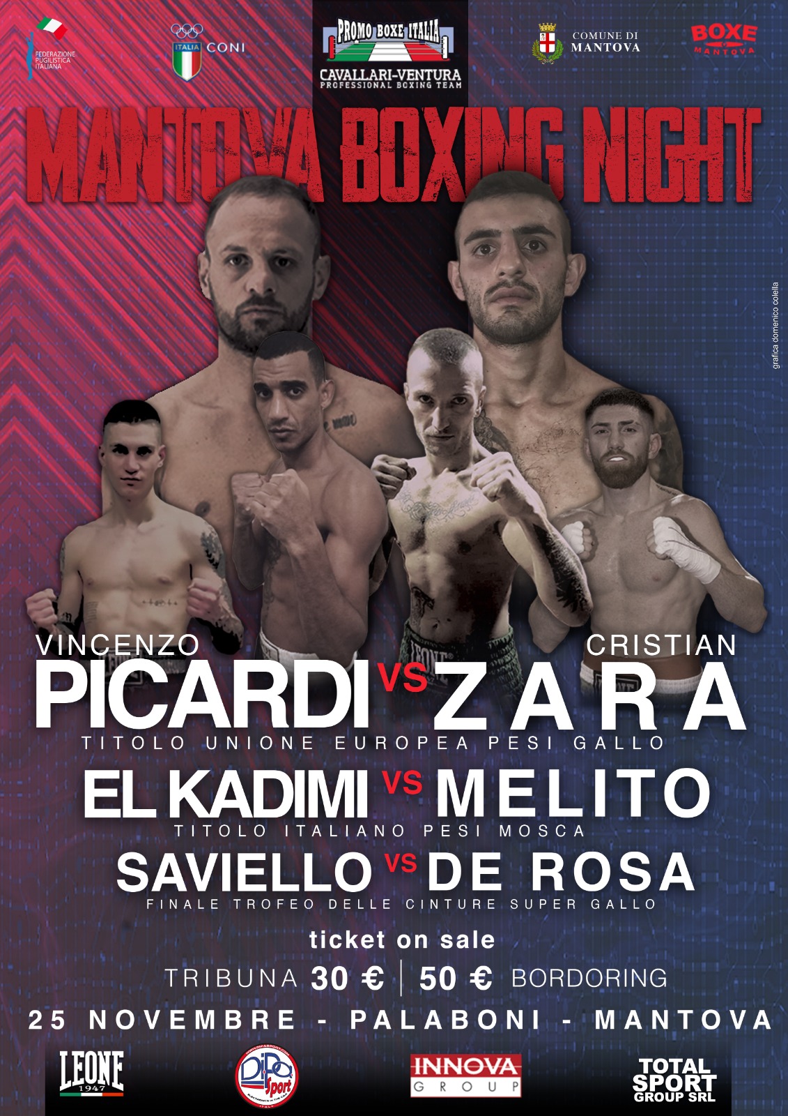 Il 25 novembre la grande serata di Mantova targata Promo Boxe Italia 