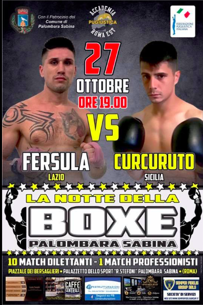 Il 27 Ottobre a Palombara Sabina la "Notte della Boxe" 