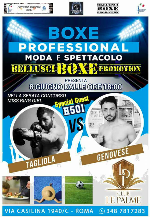 LA BELLUSCI BOXE PROMOTION  PRESENTA  I TALENTI DELLA BOXE “         TRA MODA E SPETTACOLO  E L’ELEZIONE DI MISS RING GIRL 2018