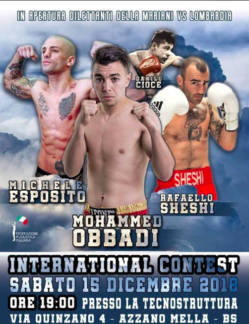 Il 15 dicembre ad Azzano Mella grande serata di Boxe Pro firmata dalla Boxe Loreni 