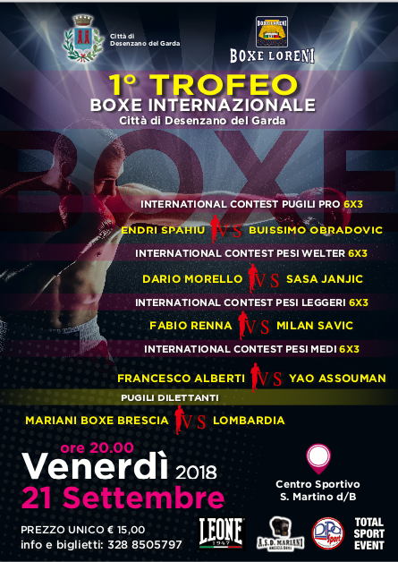 Il 1 Settembre a Desenzano il 1° Trofeo Int. Città di Desenzano 