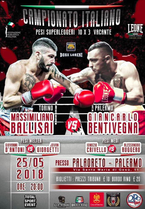 Ballisai supera Bentivegna e conquista il titolo Italiano Superleggeri #ProBoxing