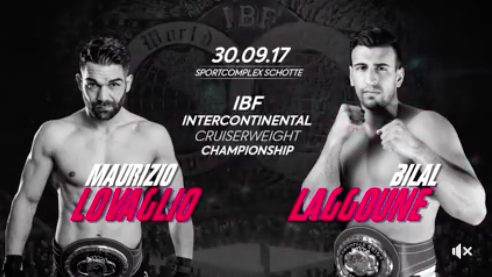 Il 30 settembre in Belgio Lovaglio vs Laggoune per il Titolo Int. IBF Cruiser #ProBoxing