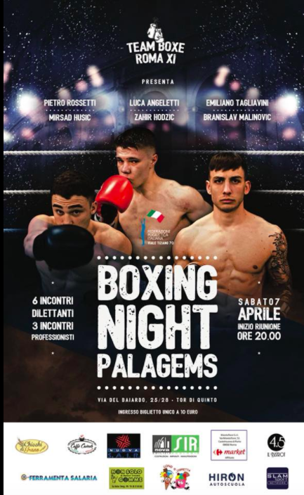 Il 7 Aprile al PalaGems di Roma una serata di grande pugilato firmata Team Boxe Roma XI #ProBoxe