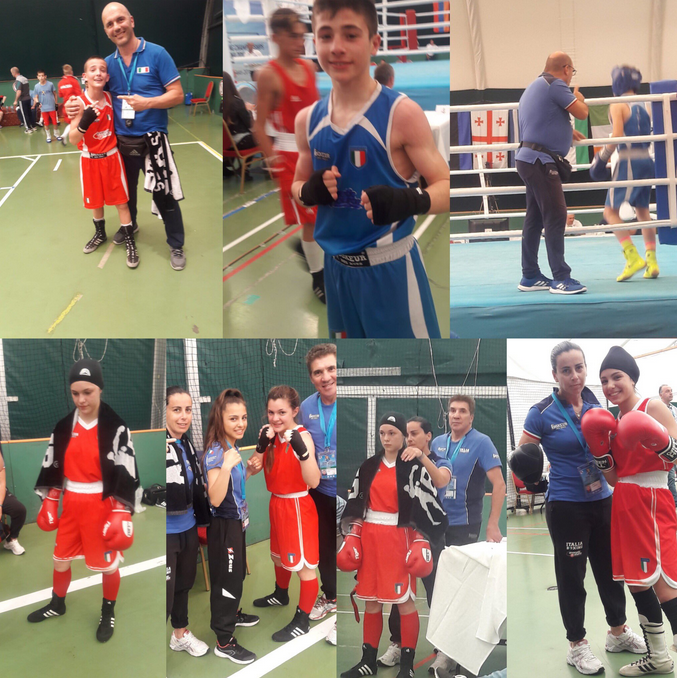 Euro SchoolBoy-Girl BOXING Championships 2018 - Day 5 Erbasecca 39 Kg e Falconeri 51 Kg nelle finali Femminili. Crabargiu 38,5 Kg e Caiolo 43 Kg nelle semifinali Maschili 