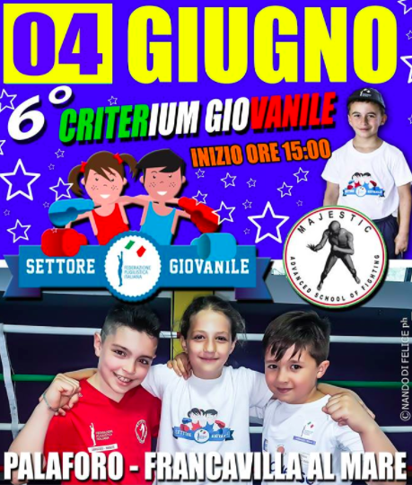 Il 4 Giugno a Francavilla Al Mare il 6° Criterium del CR FPI Abruzzo-Molise #GiovanileFPI 