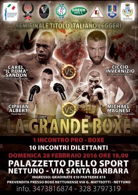 Presentazione MANIFESTAZIONE 28 FEBBRAIO 2016 - NETTUNO ore 18,00 Organizzazione: ASD CHAMPION CLUB #ProBoxing 