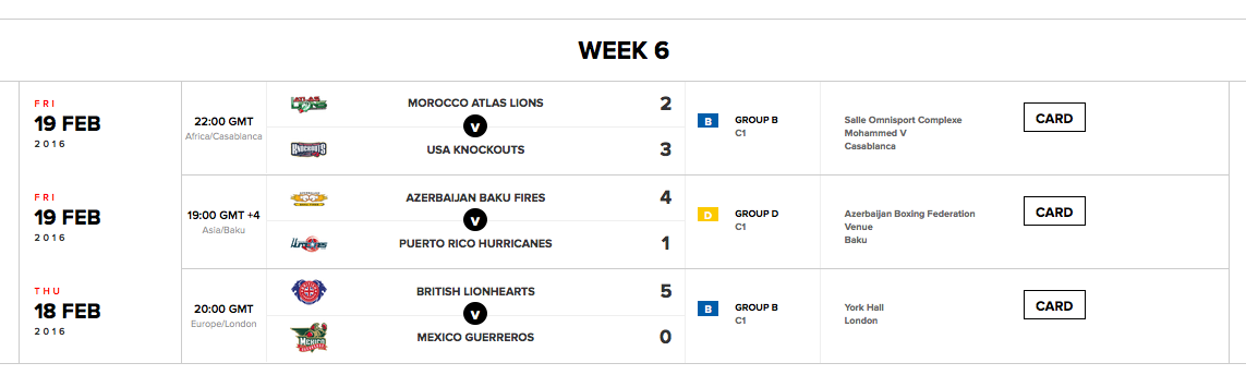 WSBVI 6° Giornata RISULTATI e Programma 7° #WSBIsBack #WSBVI